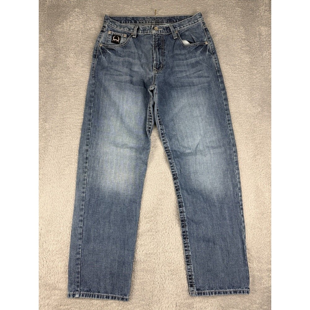 Cinch Black Label 2.0 Men’s Jeans 34x32 MB90633006 Relaxed Straight Western Blue